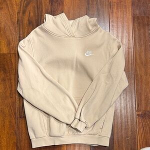Nike youth Hooded Sweatshirt, beige color